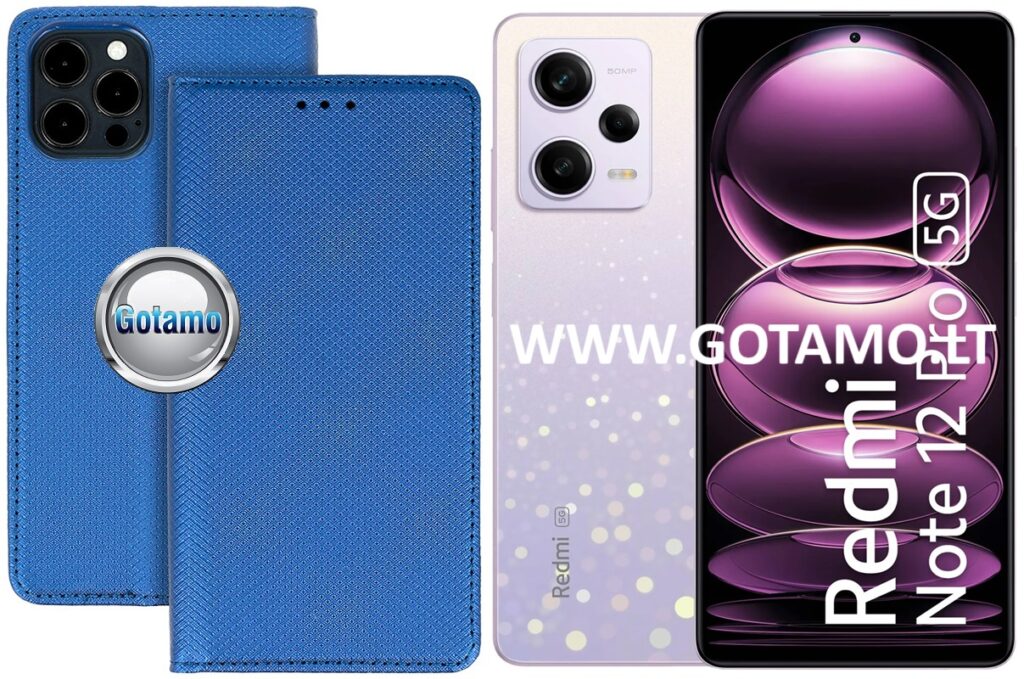 Re-Grid magnetinis dėklas Xiaomi Redmi Note 12 Pro, Xiaomi Poco X5 Pro telefonams mėlynos spalvos