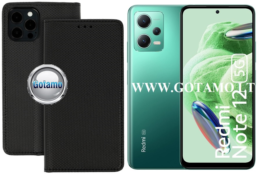 Re-Grid magnetinis dėklas Xiaomi Redmi Note 12, Xiaomi Poco X5 telefonams juodos spalvos