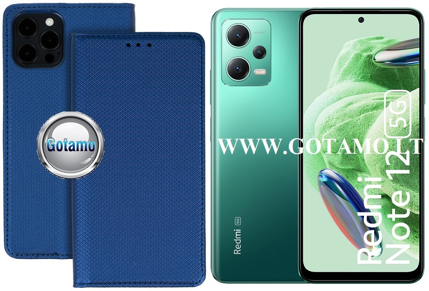 Re-Grid magnetinis dėklas Xiaomi Redmi Note 12, Xiaomi Poco X5 telefonams mėlynos spalvos