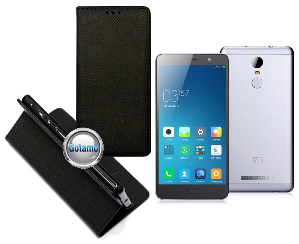 Re-Grid magnetinis dėklas Xiaomi Redmi Note 3 telefonams juodos spalvos