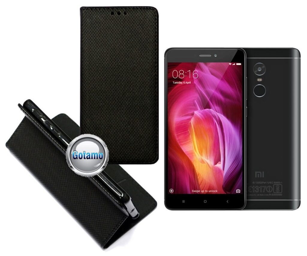Re-Grid magnetinis dėklas Xiaomi Redmi Note 4, Xiaomi Redmi Note 4X telefonams juodos spalvos