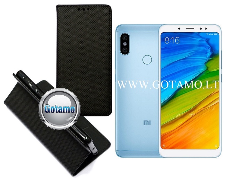 Re-Grid magnetinis dėklas Xiaomi Redmi Note 5, Xiaomi Redmi Note 5 Pro telefonams juodos spalvos