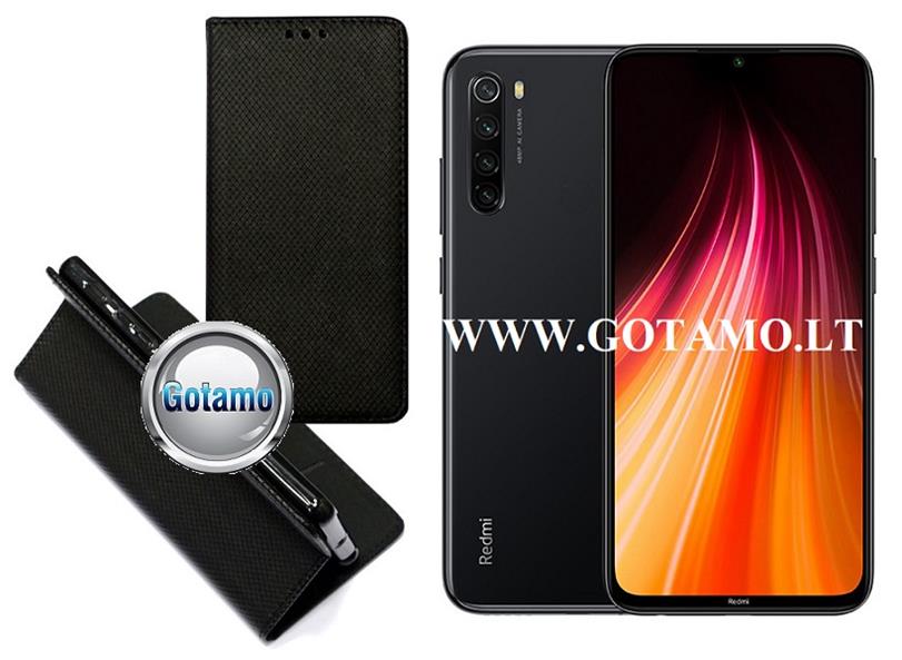 Re-Grid magnetinis dėklas Xiaomi Redmi Note 8T telefonams juodos spalvos