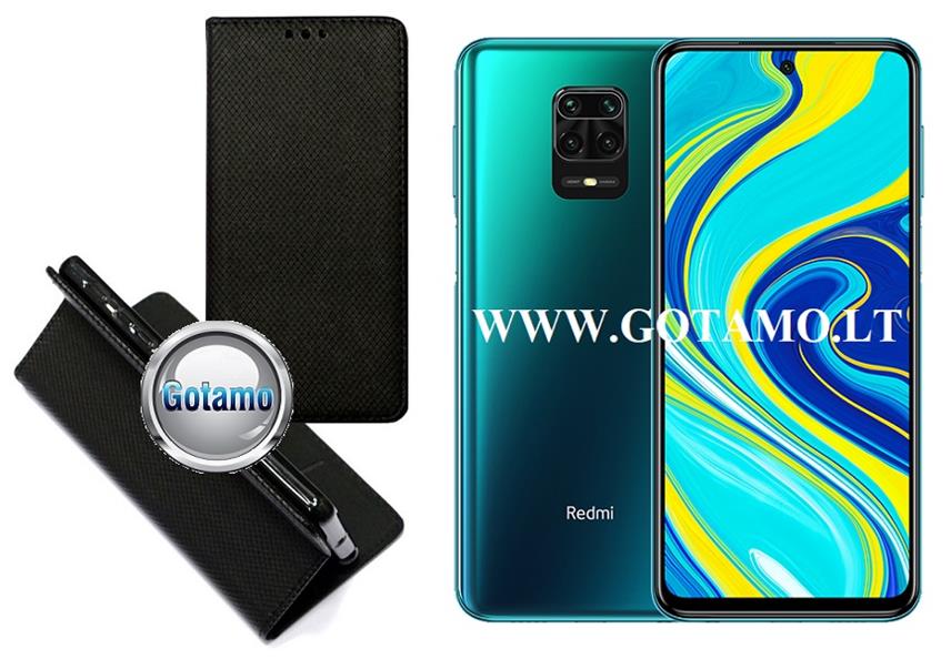 Re-Grid magnetinis dėklas Xiaomi Redmi Note 9S, Xiaomi Redmi Note 9 Pro telefonams juodos spalvos