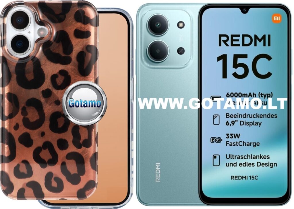 Safari Cinnamon Leopard Xiaomi Redmi 15C, Redmi 15C 4G, Poco C85 4G dėklas nugarėlė