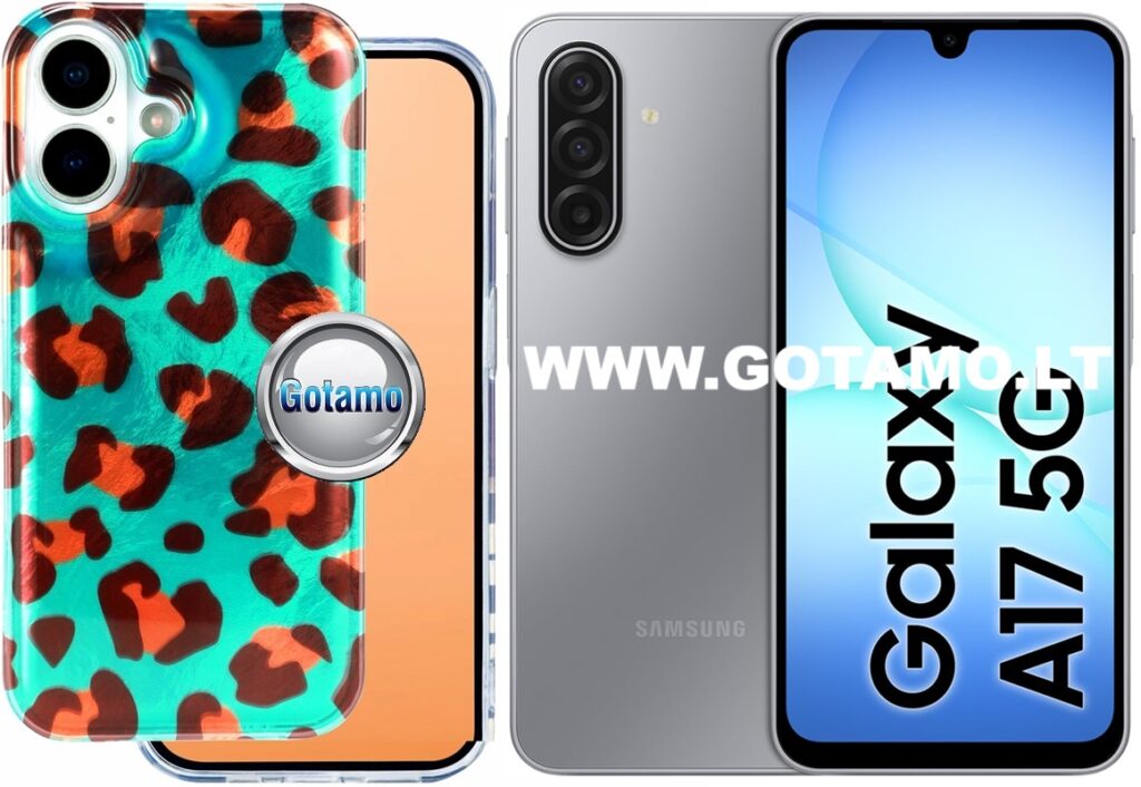 Safari Mint Leopard dėklas Samsung Galaxy A17 (SM-A176B)