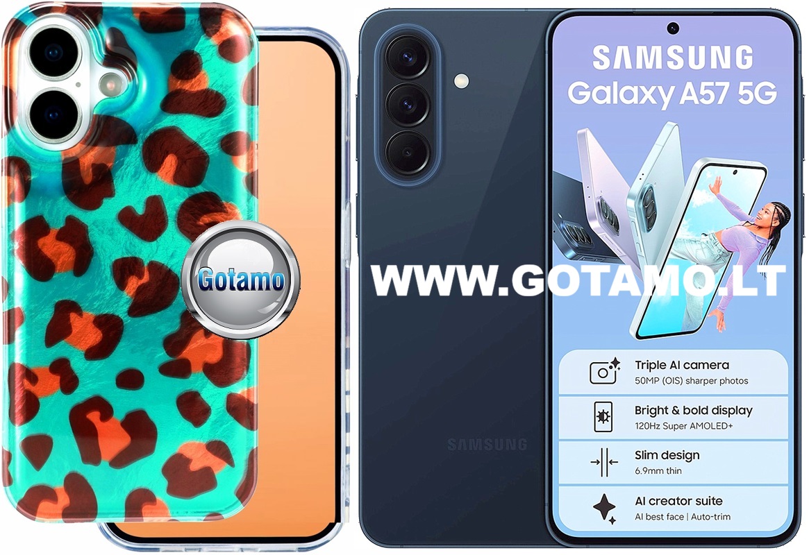 Safari Mint Leopard dėklas nugarėlė Samsung Galaxy A57 1 Safari Mint Leopard dėklas Samsung Galaxy A57