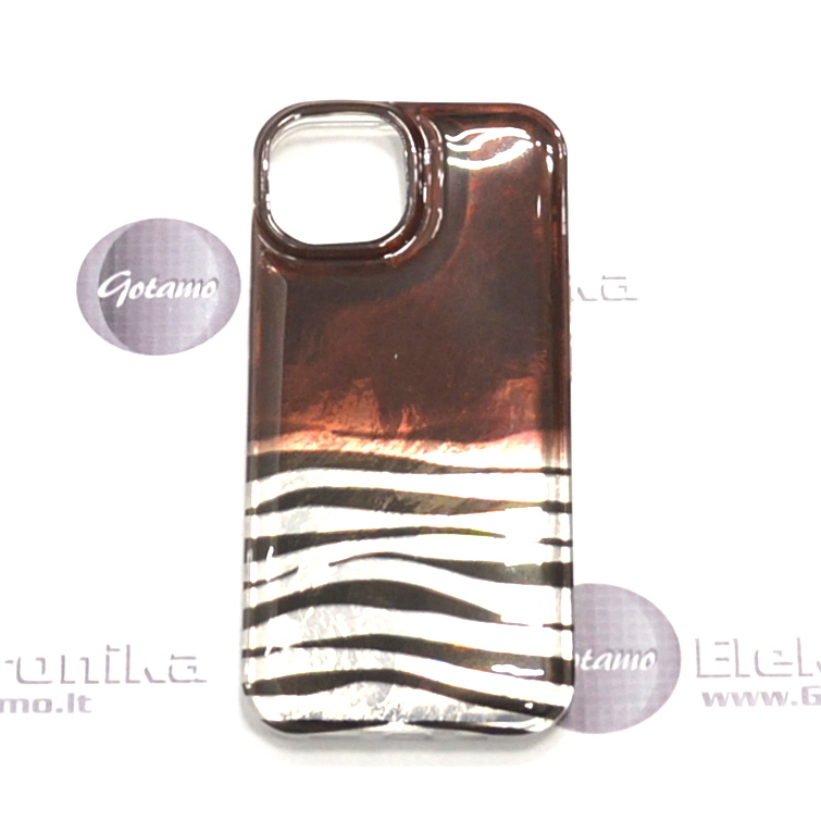 Safari Mocha Zebra dėklas nugarėlė Apple iPhone 15 2 Safari mocha zebra deklas Apple iPhone 15 2