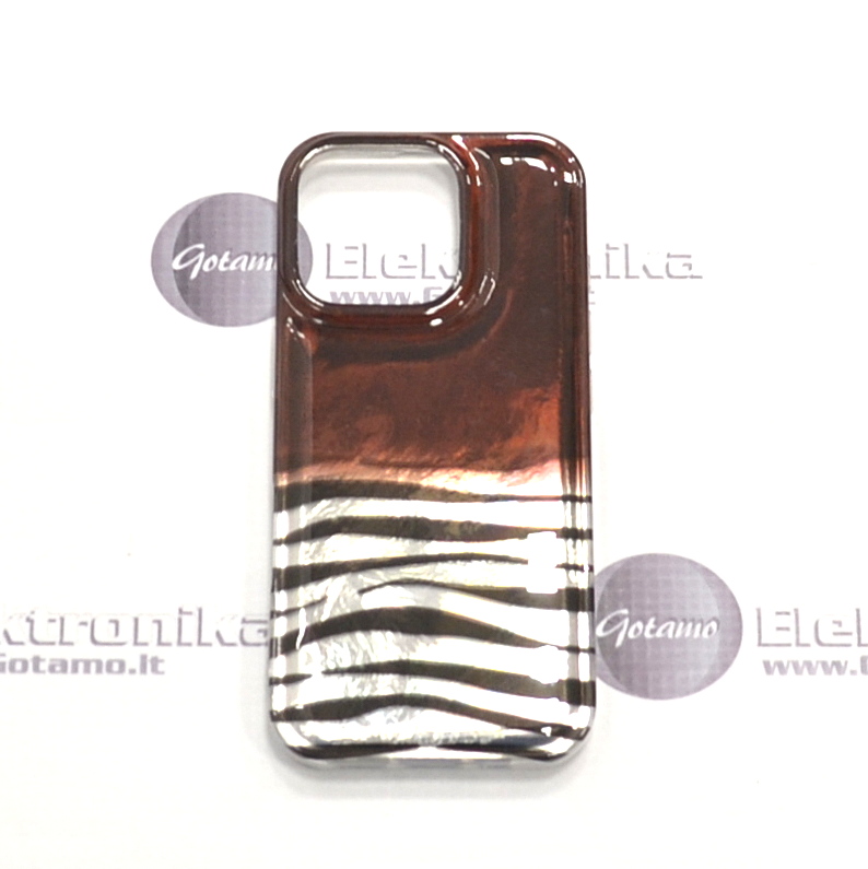 Safari Mocha Zebra dėklas nugarėlė Apple iPhone 16 Pro 2 Safari mocha zebra deklas Apple iPhone 16 pro 2