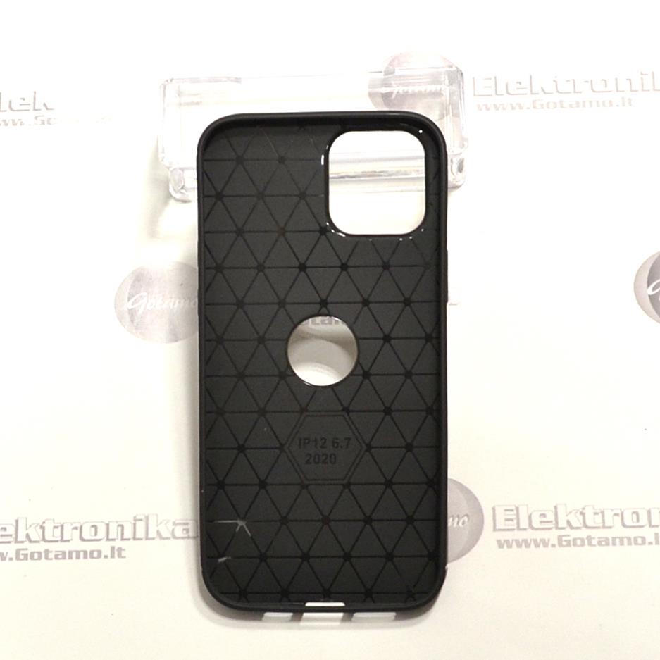 Siege dėklas nugarėlė Apple iPhone 12 Pro Max mobiliesiems telefonams juodos spalvos 3 Siege deklas Apple iPhone 12 pro max juodos 3