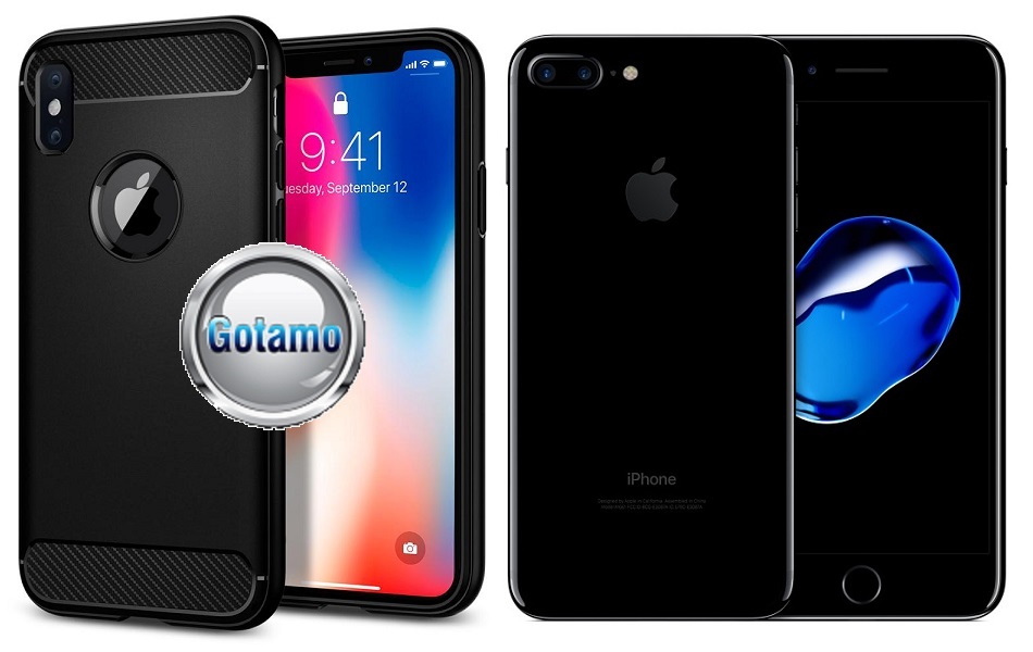 Siege deklas Apple iPhone 7 plus 8 plus juodos