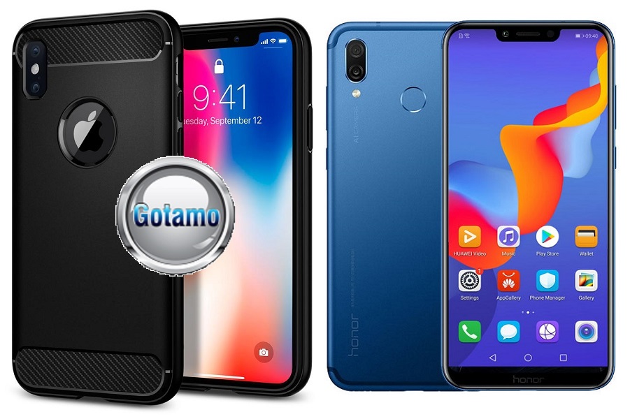 Siege dėklas nugarėlė Huawei Honor Play mobiliesiems telefonams juodos spalvos
