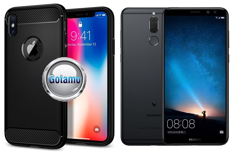 Siege dėklas nugarėlė Huawei Mate 10 Lite mobiliesiems telefonams juodos spalvos