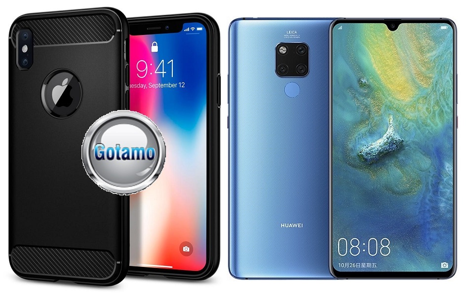 Siege dėklas nugarėlė Huawei Mate 20 mobiliesiems telefonams juodos spalvos