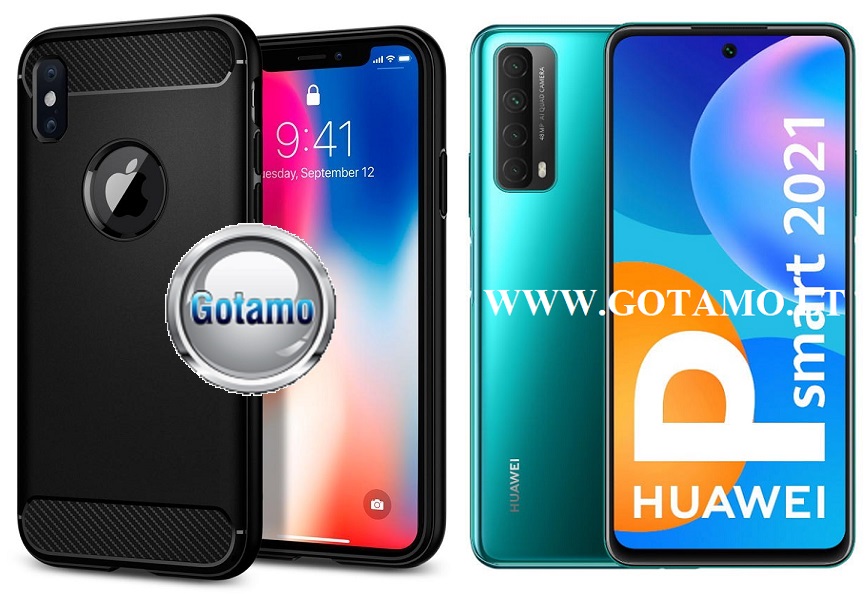 Siege dėklas nugarėlė Huawei P Smart 2021 mobiliesiems telefonams juodos spalvos