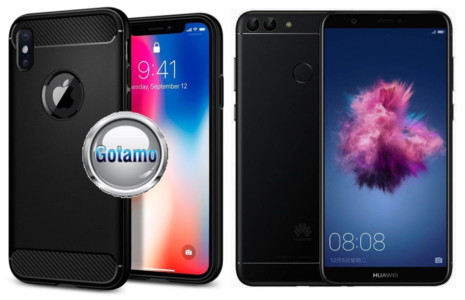 Siege dėklas nugarėlė Huawei P Smart mobiliesiems telefonams juodos spalvos