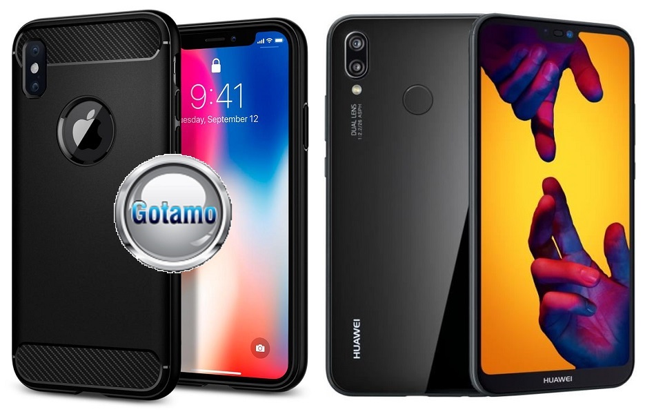 Siege dėklas nugarėlė Huawei P20 Lite mobiliesiems telefonams juodos spalvos