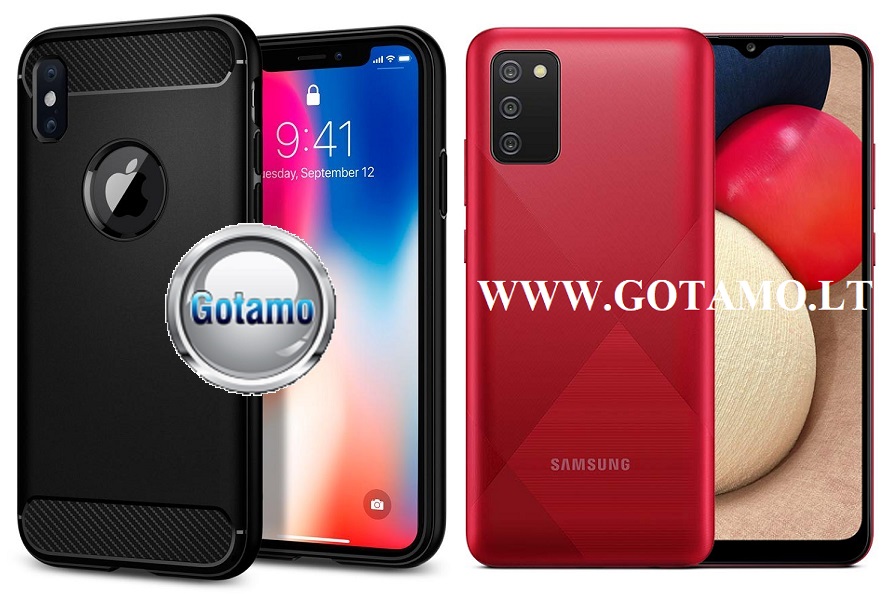 Siege dėklas Samsung Galaxy A03s juodos spalvos