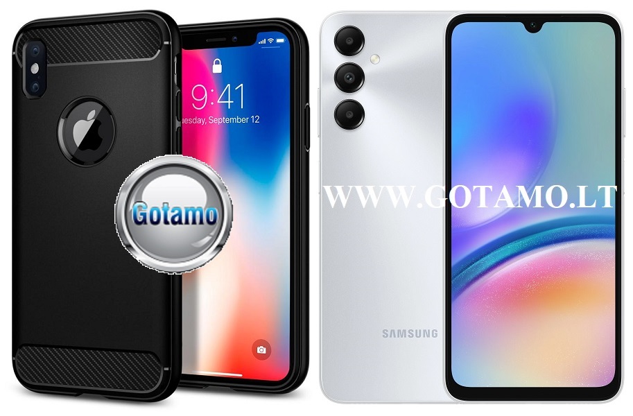 Siege dėklas Samsung Galaxy A05s mobiliajam juodos spalvos