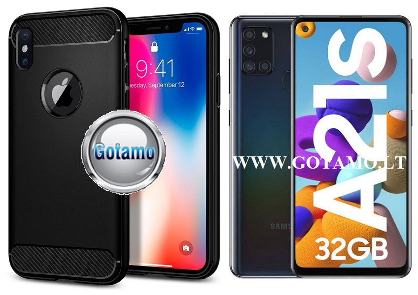 Siege dėklas Samsung Galaxy A21s juodos spalvos