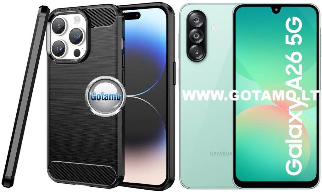 Siege dėklas Samsung Galaxy A26 juodos spalvos