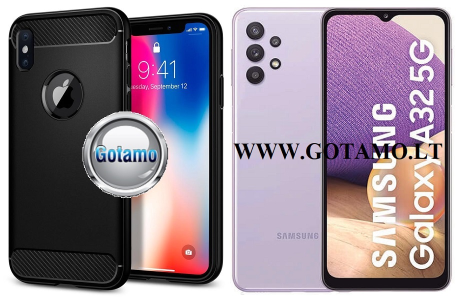 Siege dėklas Samsung Galaxy A32 5G juodos spalvos