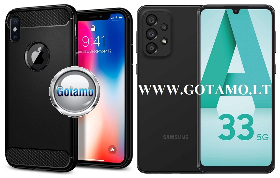 Siege dėklas Samsung Galaxy A33 5G juodos spalvos
