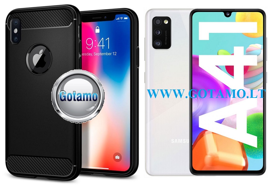 Siege dėklas Samsung Galaxy A41 juodos spalvos
