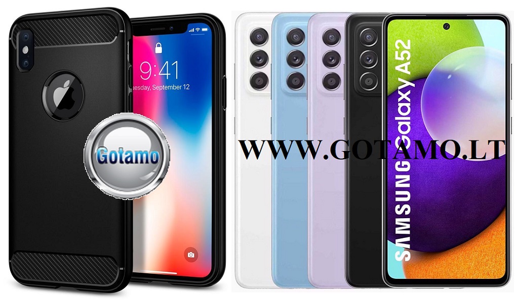 Siege dėklas Samsung Galaxy A52s 5G juodos spalvos