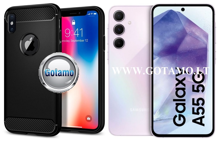 Siege dėklas Samsung Galaxy A55 mobiliajam juodos spalvos