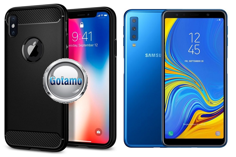 Siege dėklas Samsung Galaxy A7 (2018) juodos spalvos