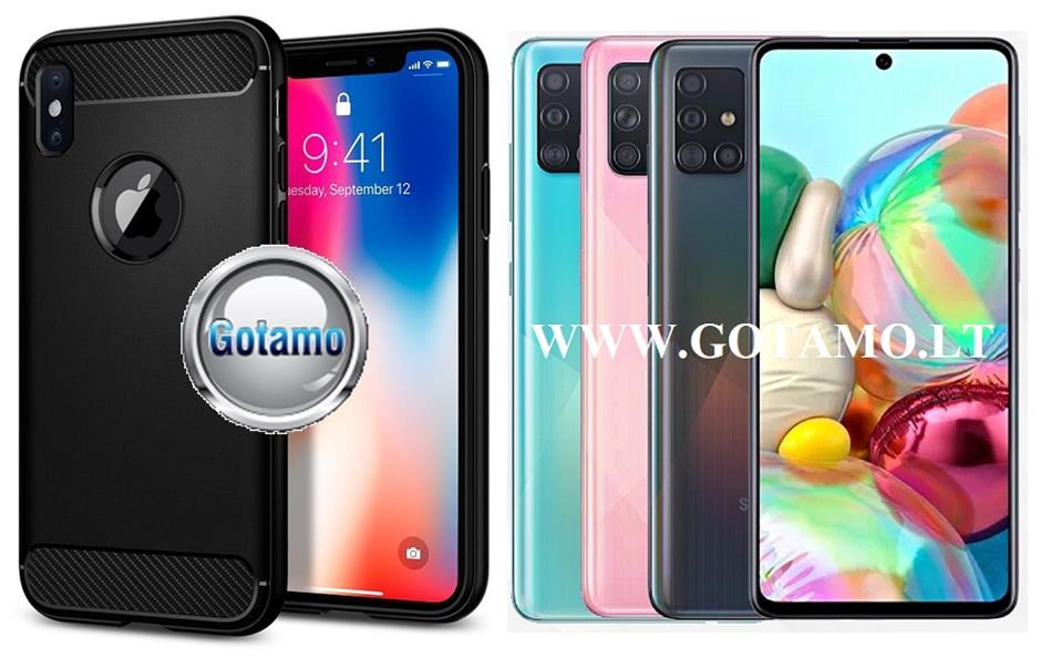 Siege dėklas Samsung Galaxy A71 juodos spalvos