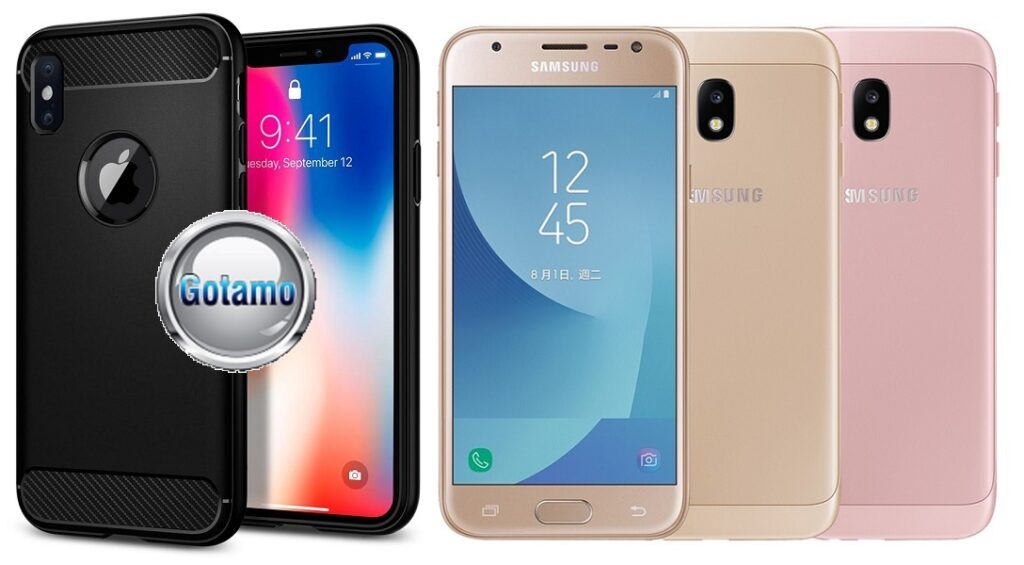 Siege dėklas Samsung Galaxy J3 (2017) juodos spalvos
