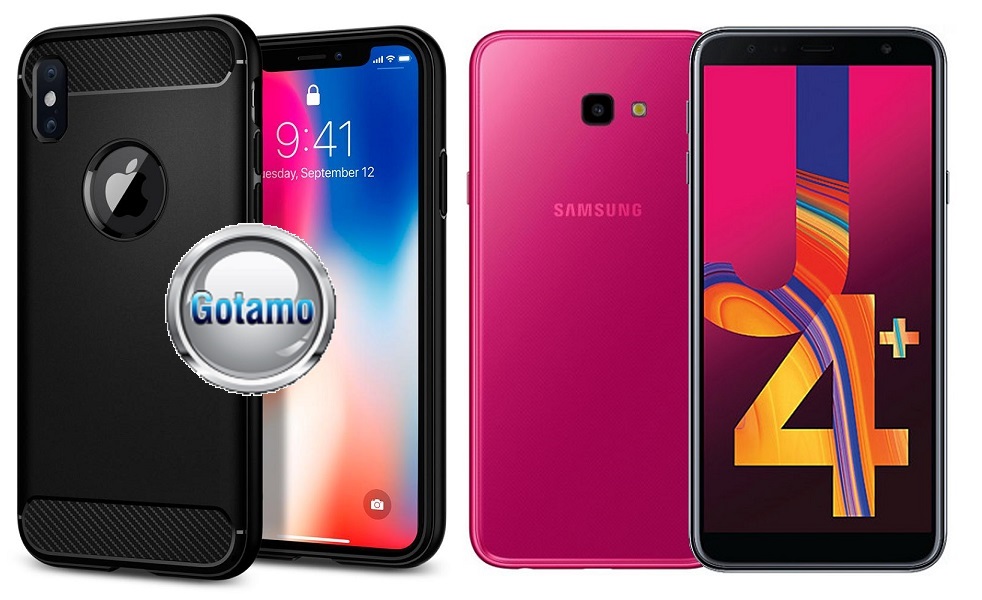 Siege dėklas Samsung Galaxy J4+ (2018) juodos spalvos