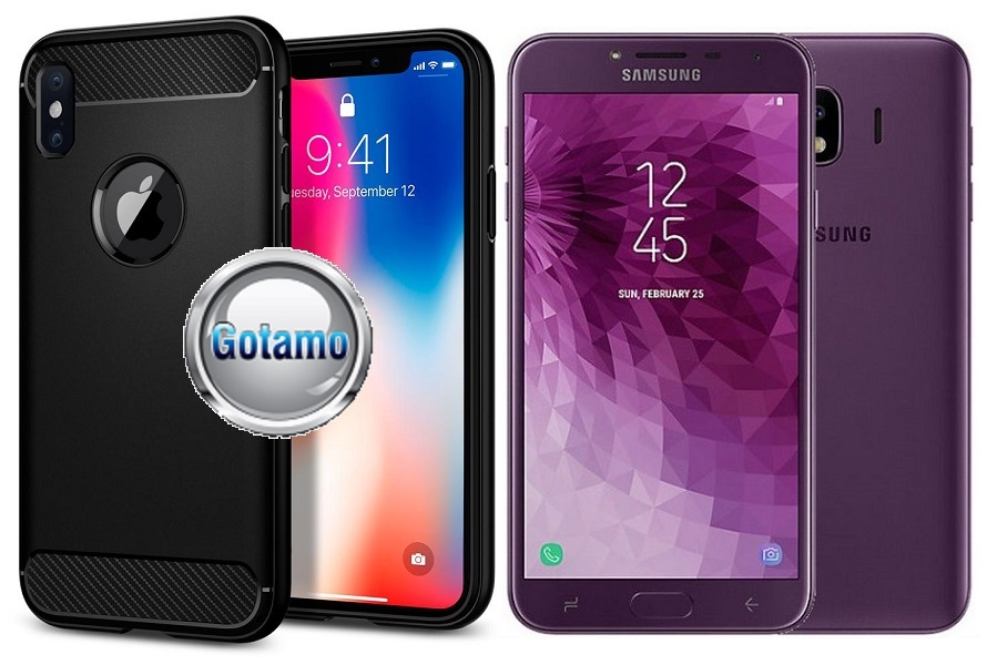 Siege dėklas Samsung Galaxy J4 (2018) juodos spalvos