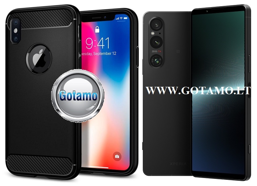 Siege dėklas Sony Xperia 1 IV, Sony Xperia 1 V juodos spalvos