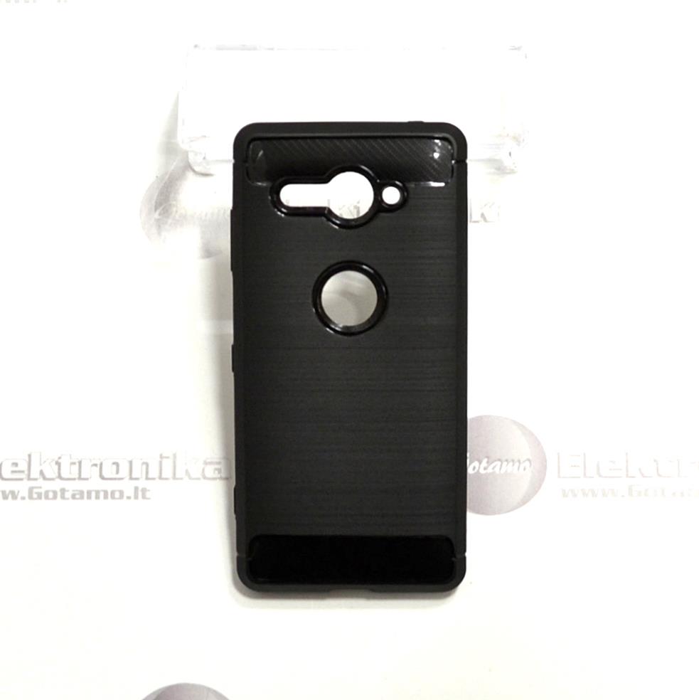 Siege dėklas nugarėlė Sony Xperia XZ2 Compact mobiliajam telefonui juodos spalvos 2 Siege dėklas Sony Xperia XZ2 Compact apsauga telefonui Sony Xperia XZ2 Compact