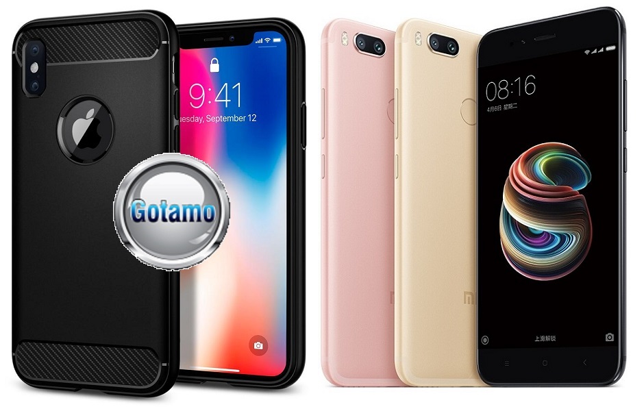 Siege dėklas nugarėlė Xiaomi Mi A1, Xiaomi Mi 5X mobiliesiems telefonams juodos spalvos