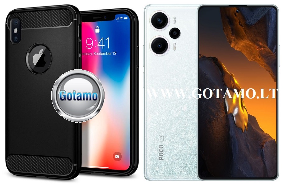 Siege dėklas nugarėlė Xiaomi Poco F5 mobiliajam telefonui juodos spalvos