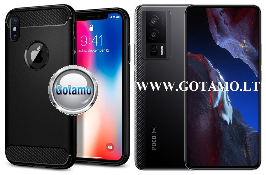 Siege dėklas nugarėlė Xiaomi Poco F5 Pro mobiliajam telefonui juodos spalvos