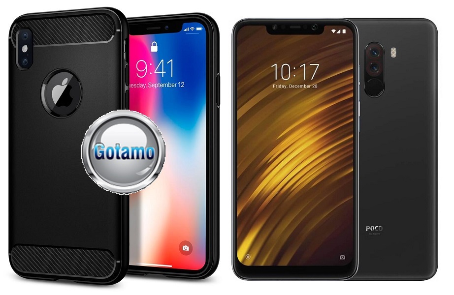 Siege dėklas nugarėlė Xiaomi Pocophone F1 mobiliesiems telefonams juodos spalvos