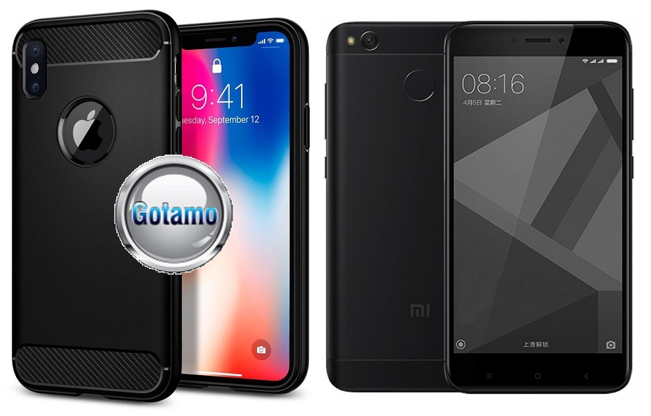 Siege dėklas nugarėlė Xiaomi Redmi 4X mobiliesiems telefonams juodos spalvos