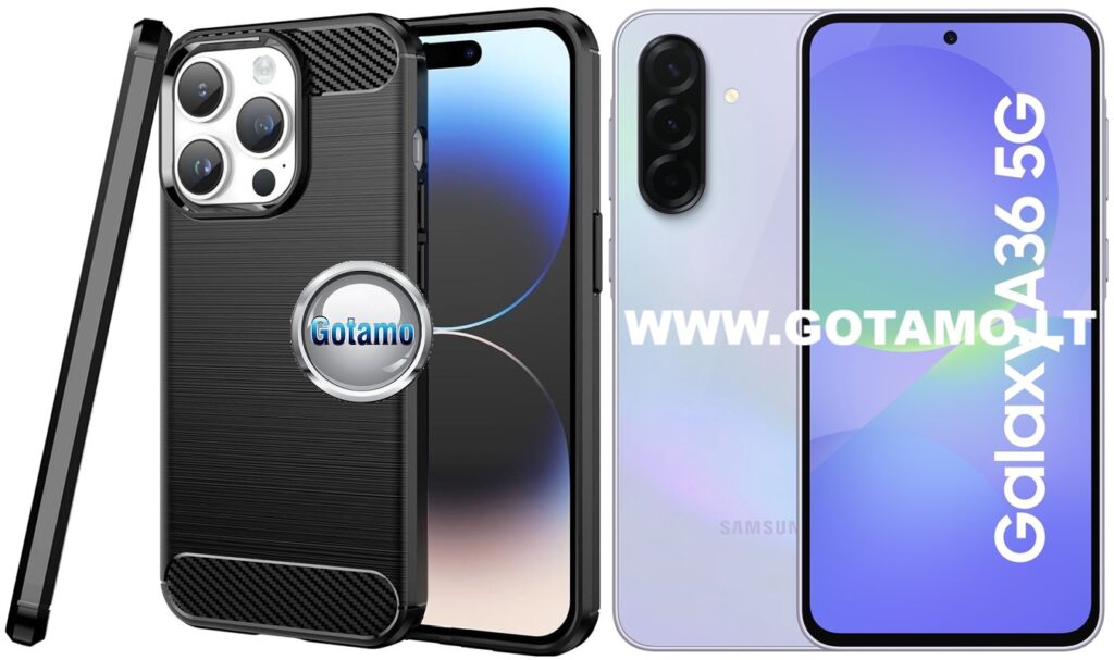 Siege praktiškas dėklas Samsung Galaxy A36 juodos spalvos