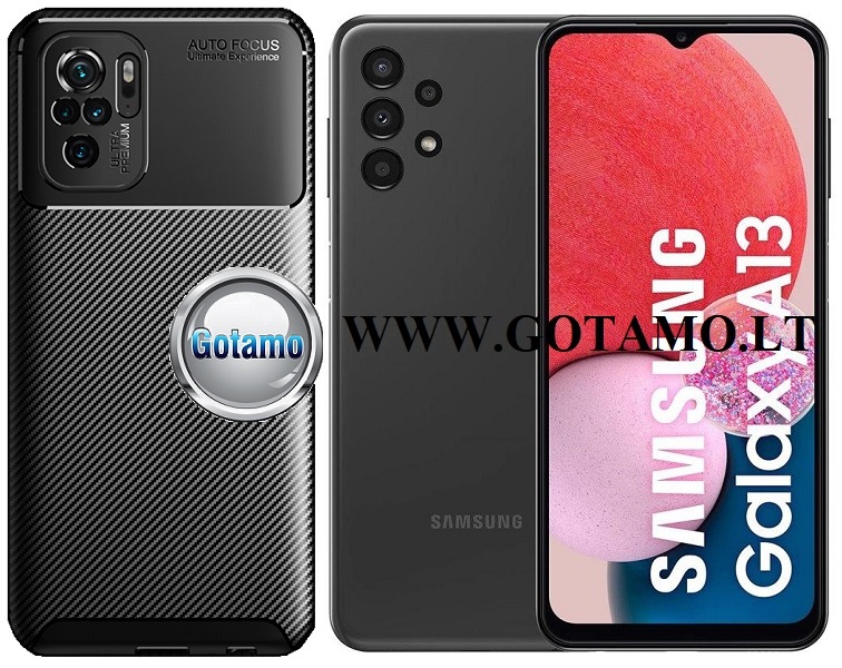 Siege2 dėklas Samsung Galaxy A13 mobiliajam juodos spalvos