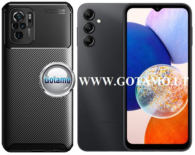 Siege2 dėklas Samsung Galaxy A14 5G juodos spalvos