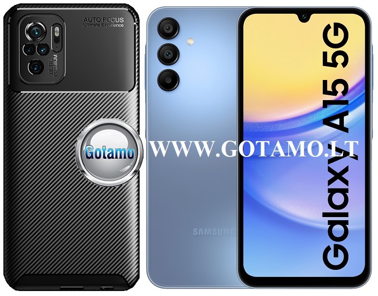 Siege2 dėklas Samsung Galaxy A15 5G juodos spalvos