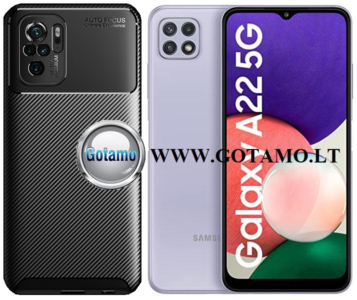 Siege2 dėklas Samsung Galaxy A22 5G mobiliajam juodos spalvos