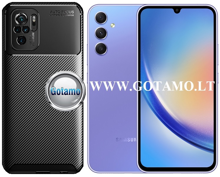 Siege2 dėklas Samsung Galaxy A34 mobiliajam juodos spalvos