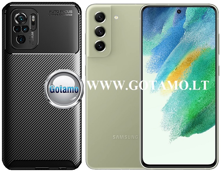 Siege2 dėklas Samsung Galaxy S21 FE 5G mobiliajam juodos spalvos