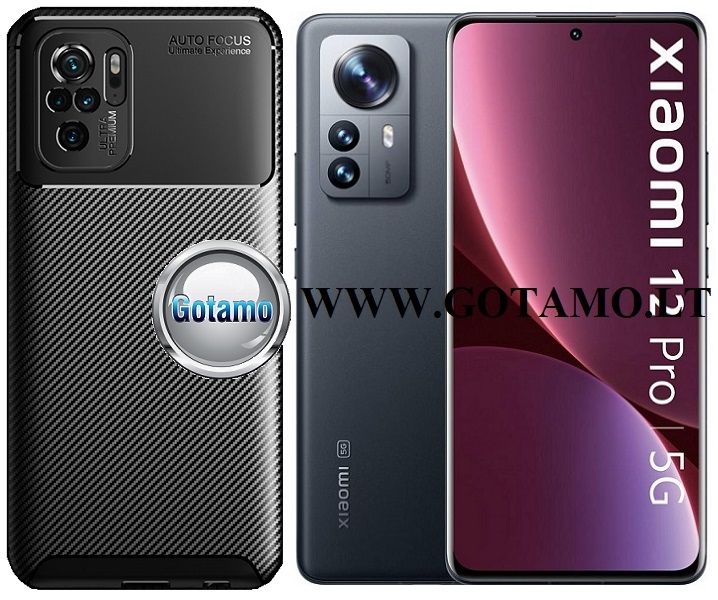 Siege2 dėklas nugarėlė Xiaomi 12 Pro, Xiaomi 12S Pro mobiliesiems telefonams juodos spalvos